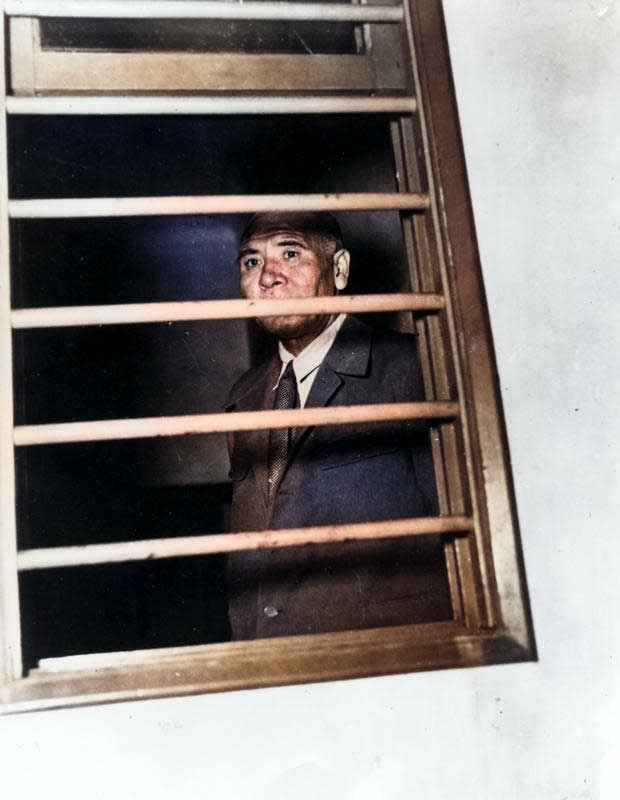 Homma in prison, early 1946 [Colorized by WW2DB]