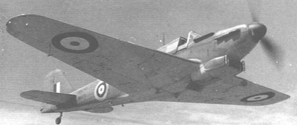 Fulmar Mk II aircraft in flight, 1942