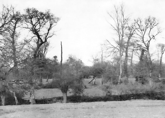 View of the bocage country near Hill 32 and near Notre-Dame-du-Rocher, Basse-Normandie, France, circa Jul-Aug 1944