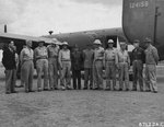 US VIPs touring 14th Air Force bases in China, Aug 1943. Note the C-87A aircraft, the transport variant of the B-24 Liberator. See Comment below.