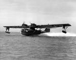 US Navy PBY Catalina on its take-off run, location unknown, Jan 1943