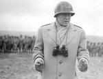 George Patton making a speech for US troops, Armagh, Northern Ireland, United Kingdom, spring 1944