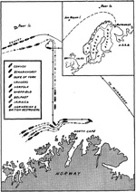 Map of the Battle of the North Cape, 26 Dec 1943 as published in the Feb 1944 issue of the US Navy’s All Hands magazine.