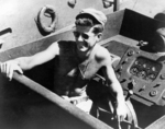 John Kennedy aboard PT-109, Tulagi, Solomon Islands, circa mid-1943. Photo 2 of 2.