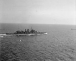 HMS Exeter underway, date unknown