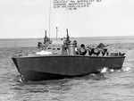 Higgins 78-foot PT Boat photographed 26 Jan 1943 by Higgins Industries in New Orleans, Louisiana before delivery to the US Navy. This boat went on to serve as PT-200 and spent her career as a training boat. Photo 2 of 6