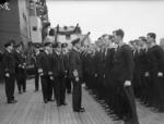 King George VI of the United Kingdom aboard HMS Howe at Scapa Flow, Orkney Islands, Scotland, United Kingdom, 18-21 Mar 1943.
