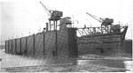 25,000-ton floating dry dock, Howaldtswerke shipyard, Hamburg, Germany, circa 1920s