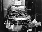 Annotated photo of the payload components of a Japanese Fu-Go balloon bomb, circa Aug 1945.