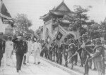 Wang Jingwei reviewing a military parade, China, 1942