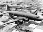 C-54 Skymaster aircraft in flight in the United States, circa 1943