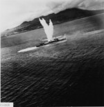 Mikazuki under attack by USAAF B-25 bombers, off Cape Gloucester, New Britain, 28 Jul 1943, photo 01 of 10