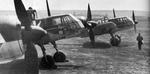 Three BV 141B aircraft at rest at an airfield, date unknown