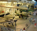 Fw 190 F, Arado Ar 234 B, and Do 335 A Pfeil aircraft, Smithsonian Air and Space Museum Udvar-Hazy Center, Chantilly, Virginia, United States, 26 Apr 2009; fuselage of He 219 Uhu night fighter in back