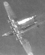 Japanese H6K aflame after being attacked by Allied aircraft, circa 1940s