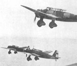 Three Ki-30 aircraft in flight, date unknown