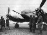 Me 410B-2 Hornisse aircraft, captured by Russian troops in East Prussia, spring 1945