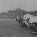 Me 410 aircraft at rest at an airfield, late 1945, photo 1 of 2