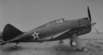 P-43 Lancer fighter at rest, circa 1940s