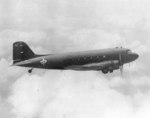 C-47 Skytrain aircraft of China National Aviation Corporation in flight over China or Burma, circa 1944