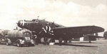 SM.82 Marsupiale transport being serviced at an airfield, circa early 1940s