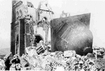 The ruins of the Immaculate Conception Cathedral in the Urakami neighborhood of, Nagasaki, Japan, 7 Jan 1946