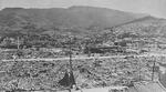 Sasebo, Japan after American aerial bombing, 1945