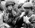 French resistance fighters working with American paratroopers in Normandy, France, Jun-Jul 1944