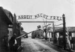 Gate of the Auschwitz I, Oswiecim, Poland, mid-1945