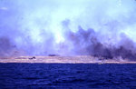 LCS(L), in right center, bombarding the shore, probably during the pre-landing bombardment of Iwo Jima, 19 Feb 1945