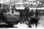 Damaged ships at Narvik, Norway, Apr 1940, photo 1 of 2