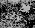 The eight skulls found by Pedro Cerono, 23 Nov 1945; they were the evidence of the 1 Jul 1945 Tapel Massacre