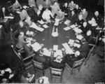 Stalin, Attlee, Truman, and others at the Potsdam Conference, Germany, 28 Jul 1945, photo 2 of 3