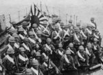 Japanese Special Naval Landing Force troops aboard a transport at Anqing, Anhui Province, China, 11 Jun 1938