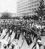 Hitler Youth members on parade during a visit to Japan, Oct 1938