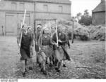 Members of the League of German Girls on farming duty, Sep 1939