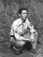Staff Sergeant Marvin Culbreth of 13th Bomb Squadron of USAAF 3rd Bomb Group, Dobodura Airfield, Australian Papua, mid-1943