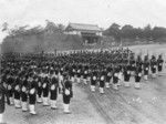 Japanese naval infantrymen at the Imperial Palace, Tokyo, Japan, circa 1930s