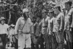 Japanese Army officer reviewing troops of 20th Division, Australian Territory of New Guinea, 1943