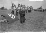 Nazi Party SA members in a field near Berlin, Germany, 1932