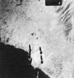 Bombing of Kalamaki Airfield, Athens, Greece, seen from the bomb bay of B-17 bomber 