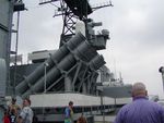 Harpoon missile launchers aboard New Jersey, 14 Jun 2004, photo 1 of 2