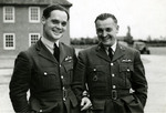 Douglas Bader and a Czechoslovakian pilot in England, United Kingdom, date unknown