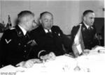 Werner Best with representative of the Hungarian police in Berlin, Germany, Feb 1939
