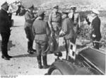 Commanding general of German Army Group G Blaskowitz inspecting defenses in France, Jun 1944