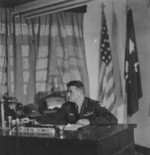 Claire Chennault at his desk, 1940s