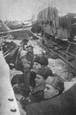 Vasily Chuikov in an observation post in Stalingrad, Russia, late 1942 to early 1943