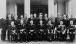 Prime Minister John Curtin and his ministers, Government House, Canberra, Australia, 1941