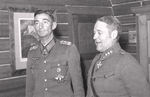 German Colonel General Eduard Dietl with Finnish liaison officer Colonel Oiva Willamo, Rovaniemi, Finland, Sep 1943