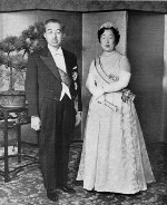 Emperor Showa (note Grand Cordon of the Supreme Order of the Chrysanthemum) and Empress Kojun (note Order of the Precious Crown), Japan, Nov 1956